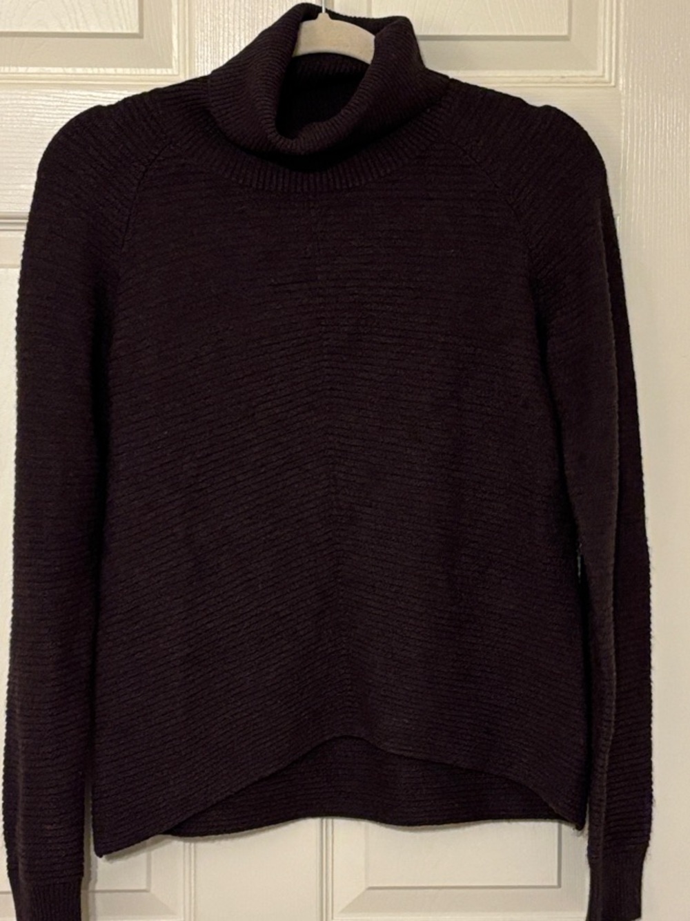 Kuhl Women's Solace Merino Wool Cotton Blend StretchTurtleneck Sweater in Raisin